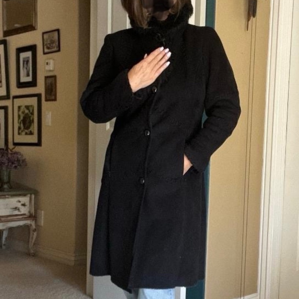Coldwater Creek “Phoebe” Long Whipstitch Coat